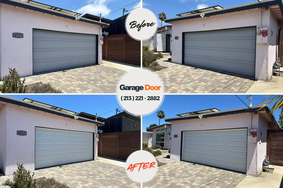 Before and after: garage door repair West Falmouth, MA